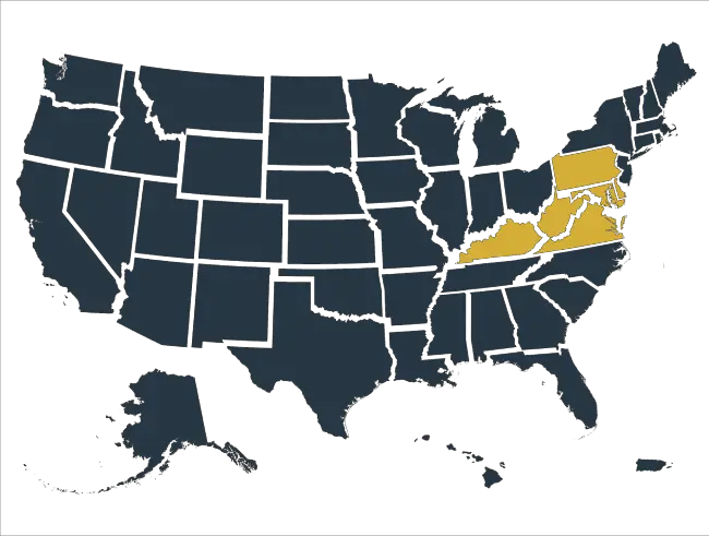 DEAFNA Mid-Atlantic Region Map