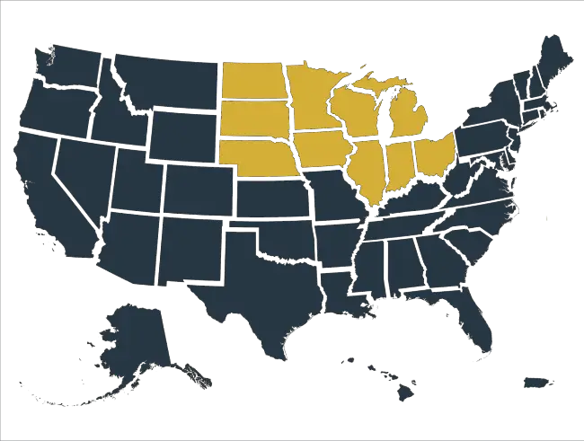 DEAFNA North Central Region Map
