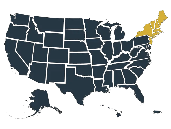 DEAFNA Northeast Region Map