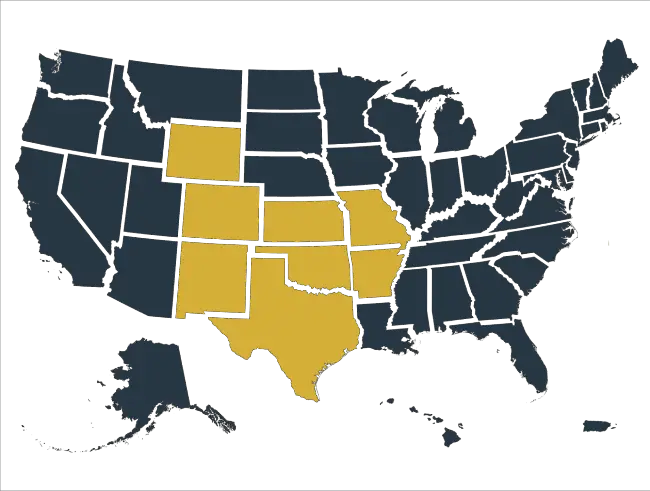 DEAFNA South Central Region Map